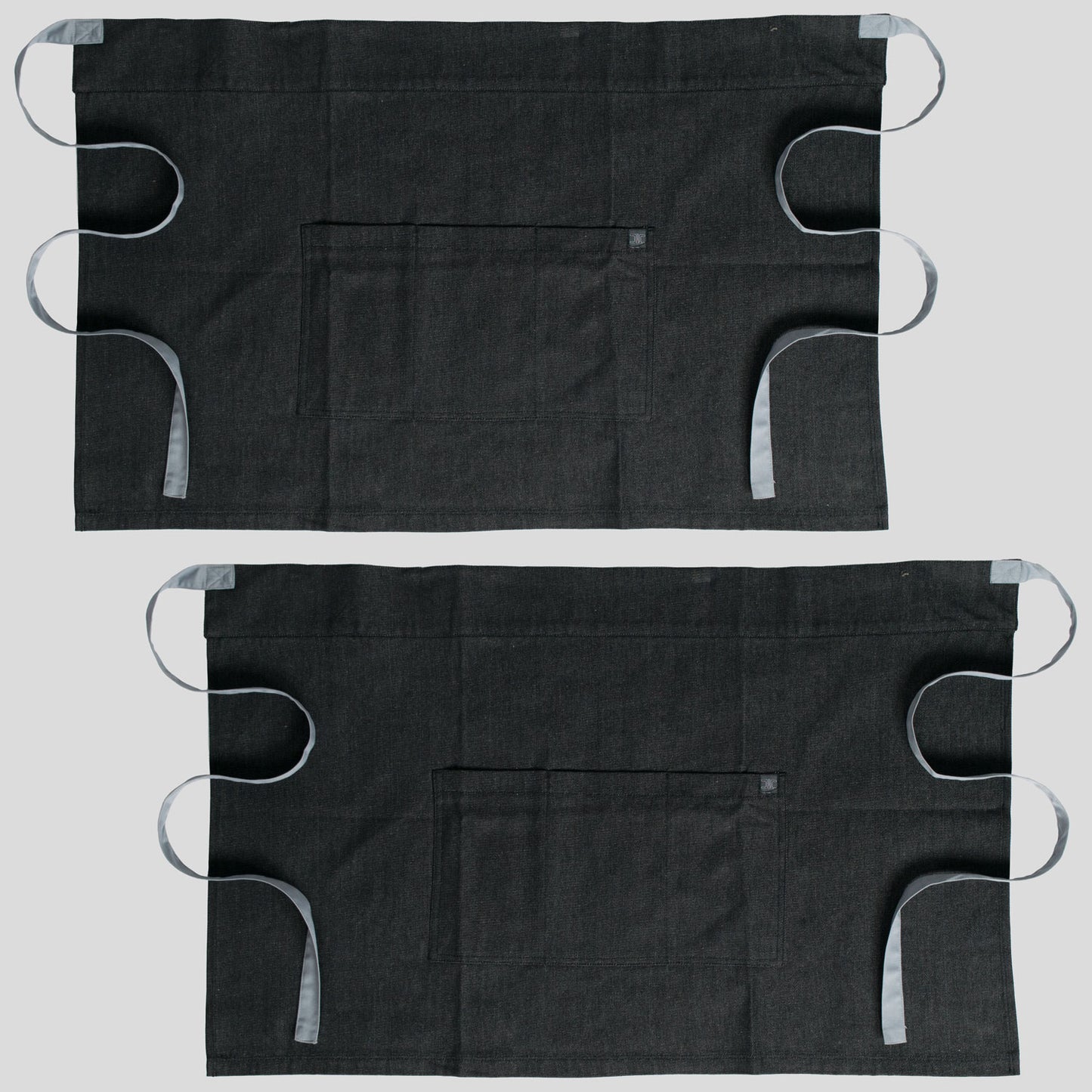 2-PACK Chef Code 24" Denim Waist Apron with Large 3-section Pocket