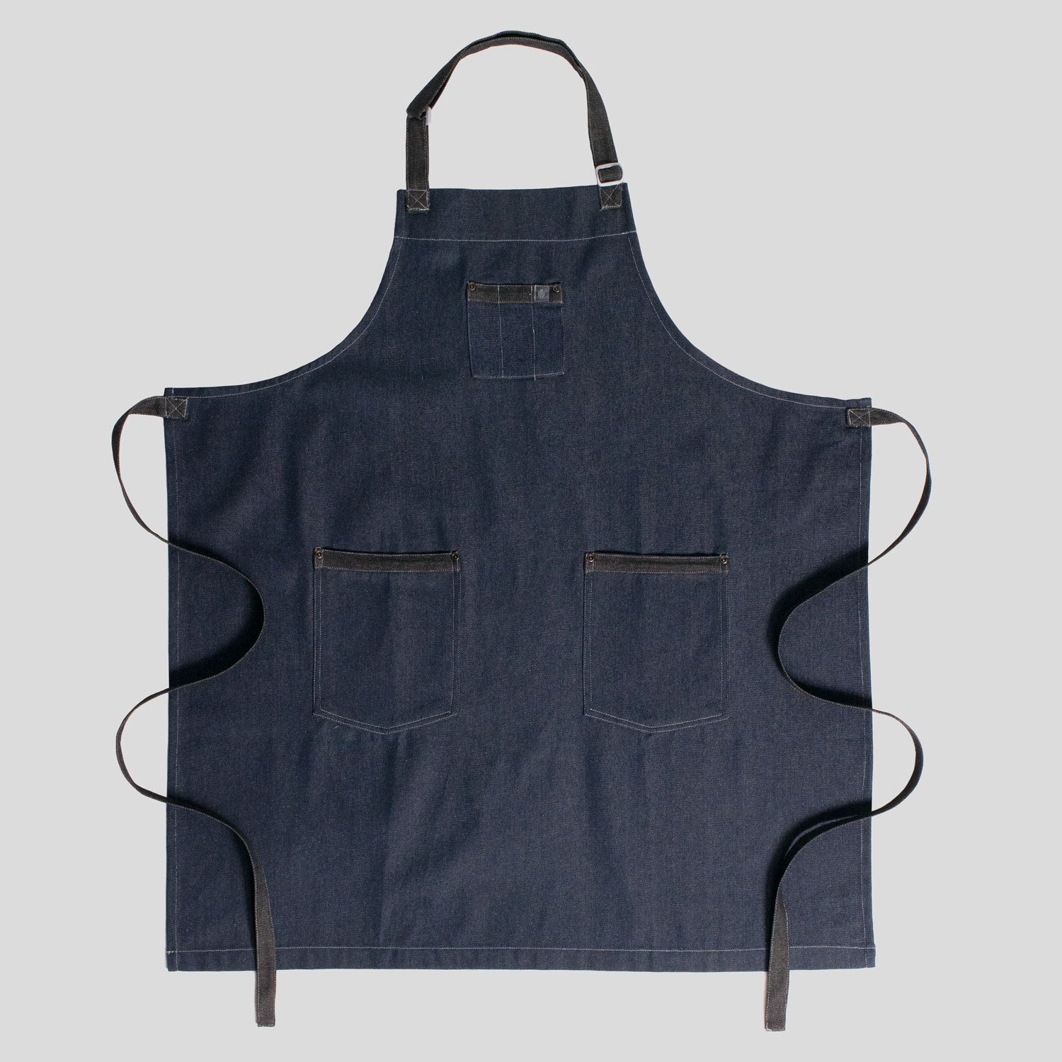 Chef Code 34" Denim Bib Apron with 3 Pockets