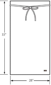 3-Pack Full Bistro Apron 33" Long, No Pocket