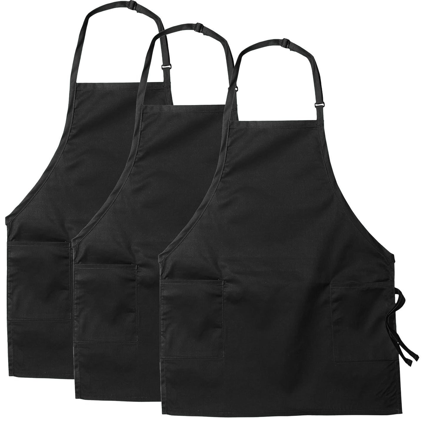 3-PACK Chef Code Adjustable Bib Apron 30" - Two Pockets