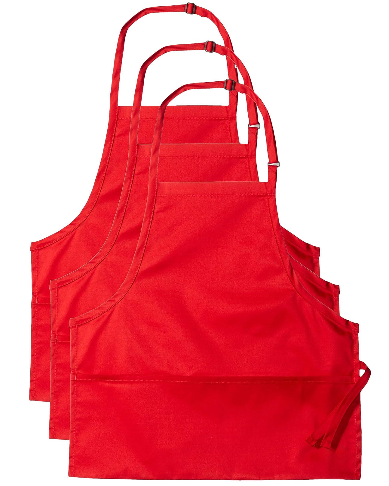 3-PACK Chef Adjustable Neck Apron 24" - 1 pocket