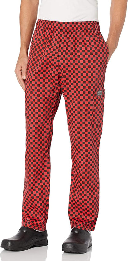 Unisex Modern Fit Chef Pants with Cargo Pockets, Elastic Waist, Core Colors