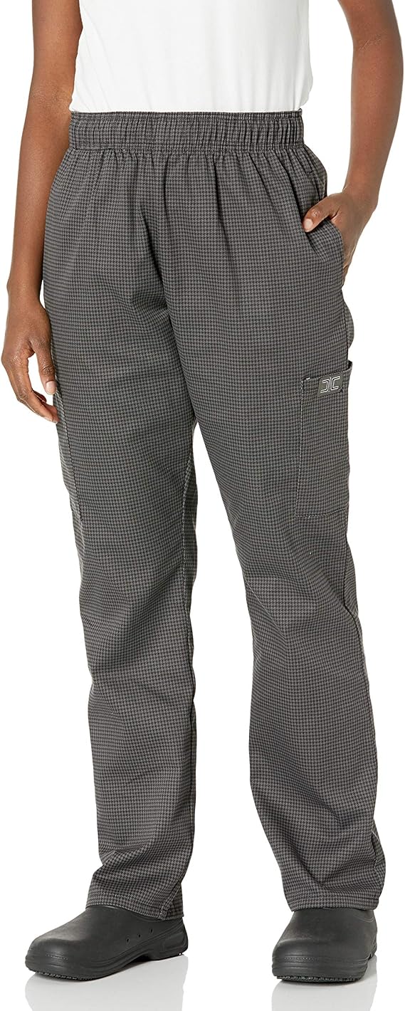 Unisex Modern Fit Chef Pants with Cargo Pockets, Elastic Waist, Core Colors