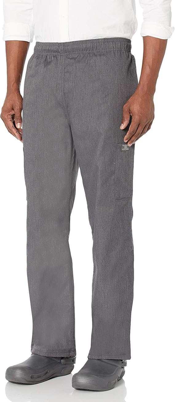 Unisex Modern Fit Chef Pants with Cargo Pockets, Elastic Waist, Core Colors