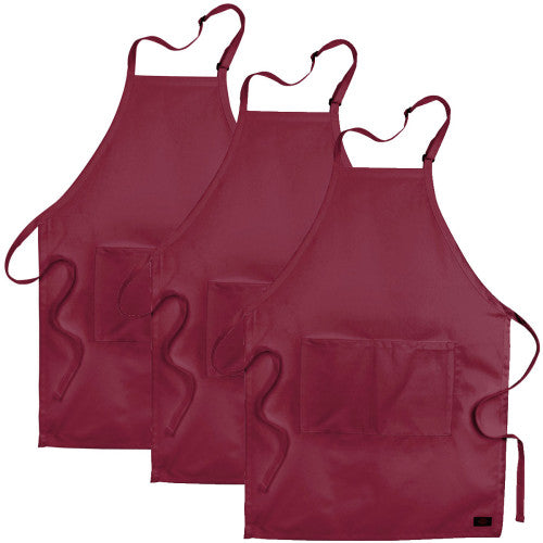 3-PACK Chef Adjustable Bib Apron 34"