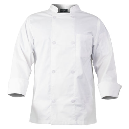 Chef Coat with 8 Pearl Buttons, Double Breasted Front