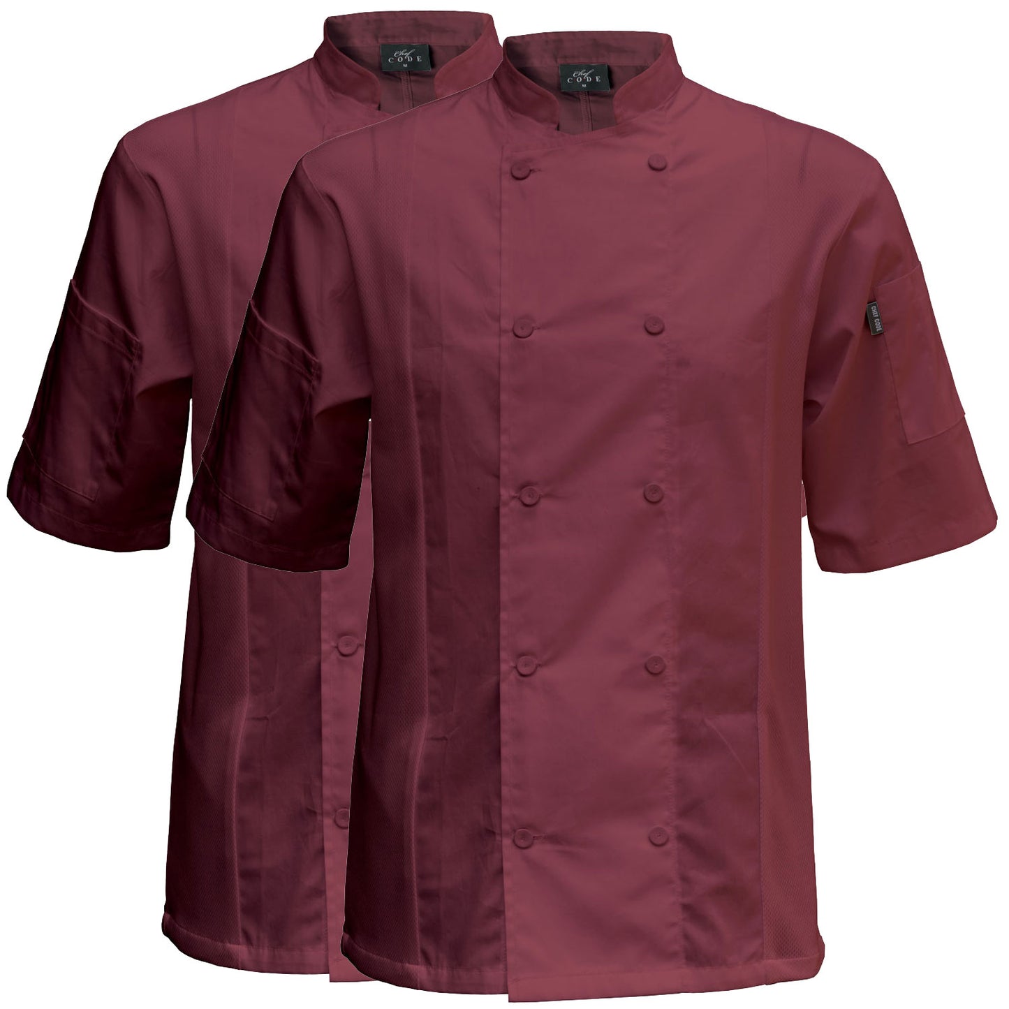 2-PACK Cool Breeze Side Vent Chef Coat