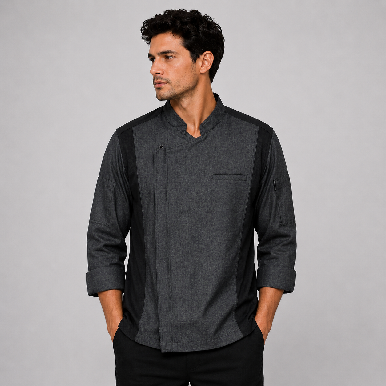 Chef Code Zip Front Long Sleeve Cool Breeze Chef Coat