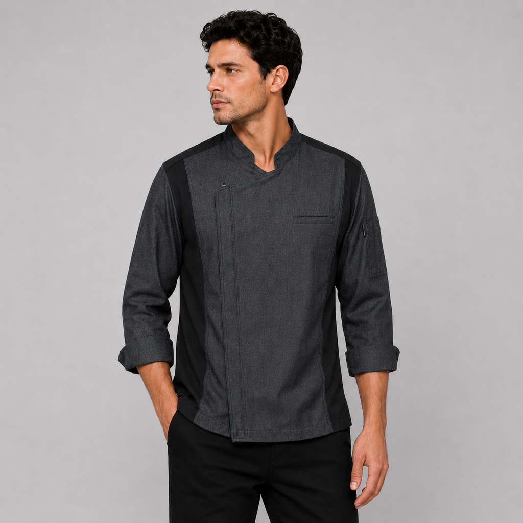 Chef Code Zip Front Long Sleeve Cool Breeze Chef Coat