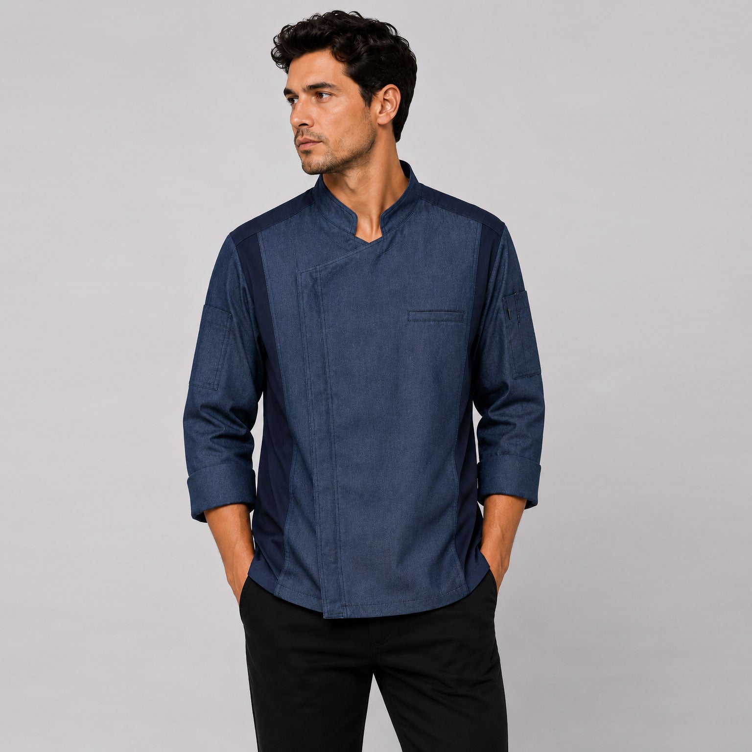 Chef Code Zip Front Long Sleeve Cool Breeze Chef Coat