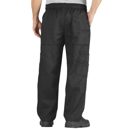 Baggy Cargo Chef Pants, Elastic Waist with Drawstring