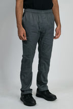 Modern Slim Fit Tactical Inspired Chef Pants with Elastic Waist, Zipper Fly and Cargo Pockets