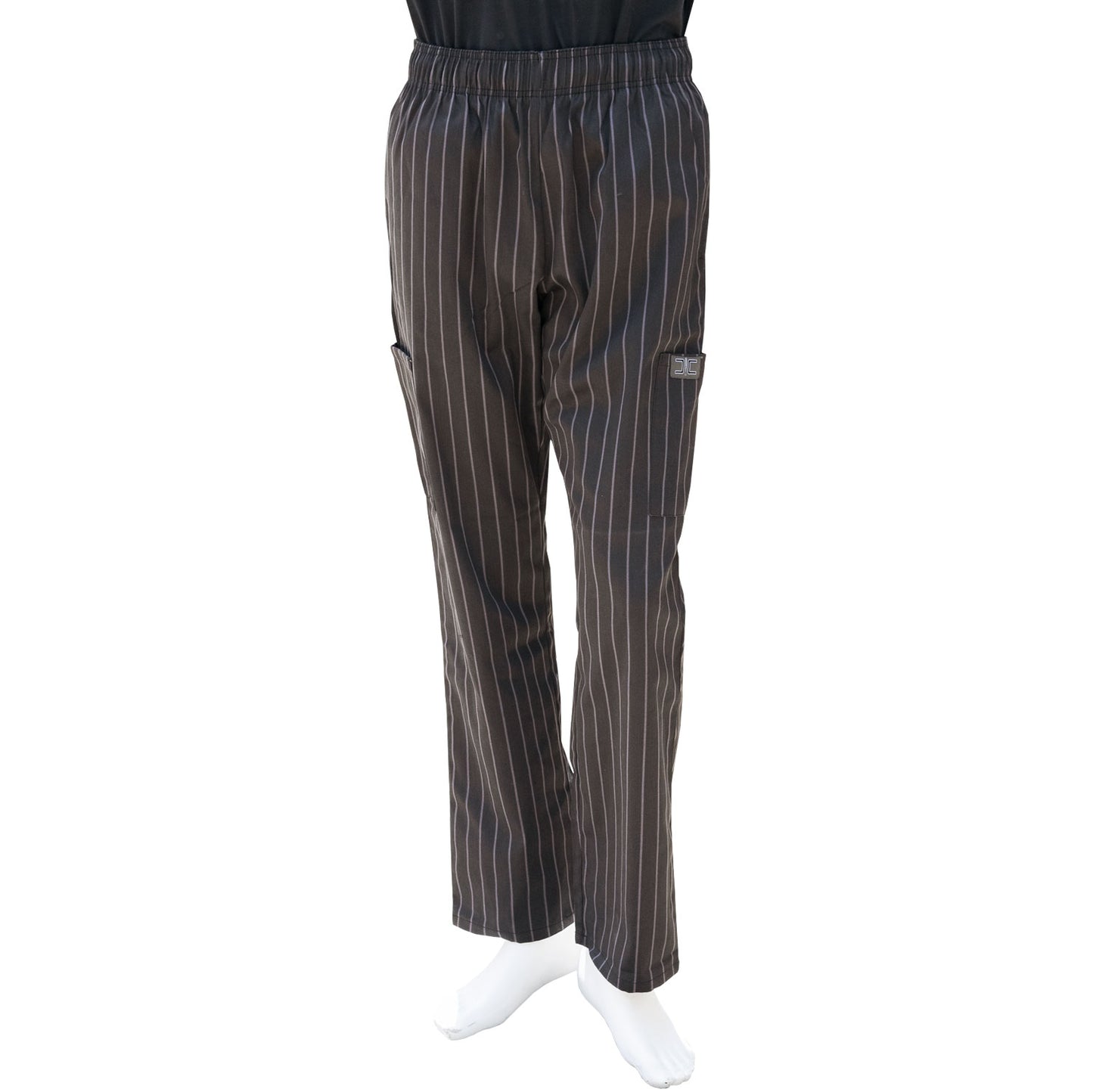 Unisex Modern Fit Chef Pants with Cargo Pockets, Elastic Waist, Core Colors