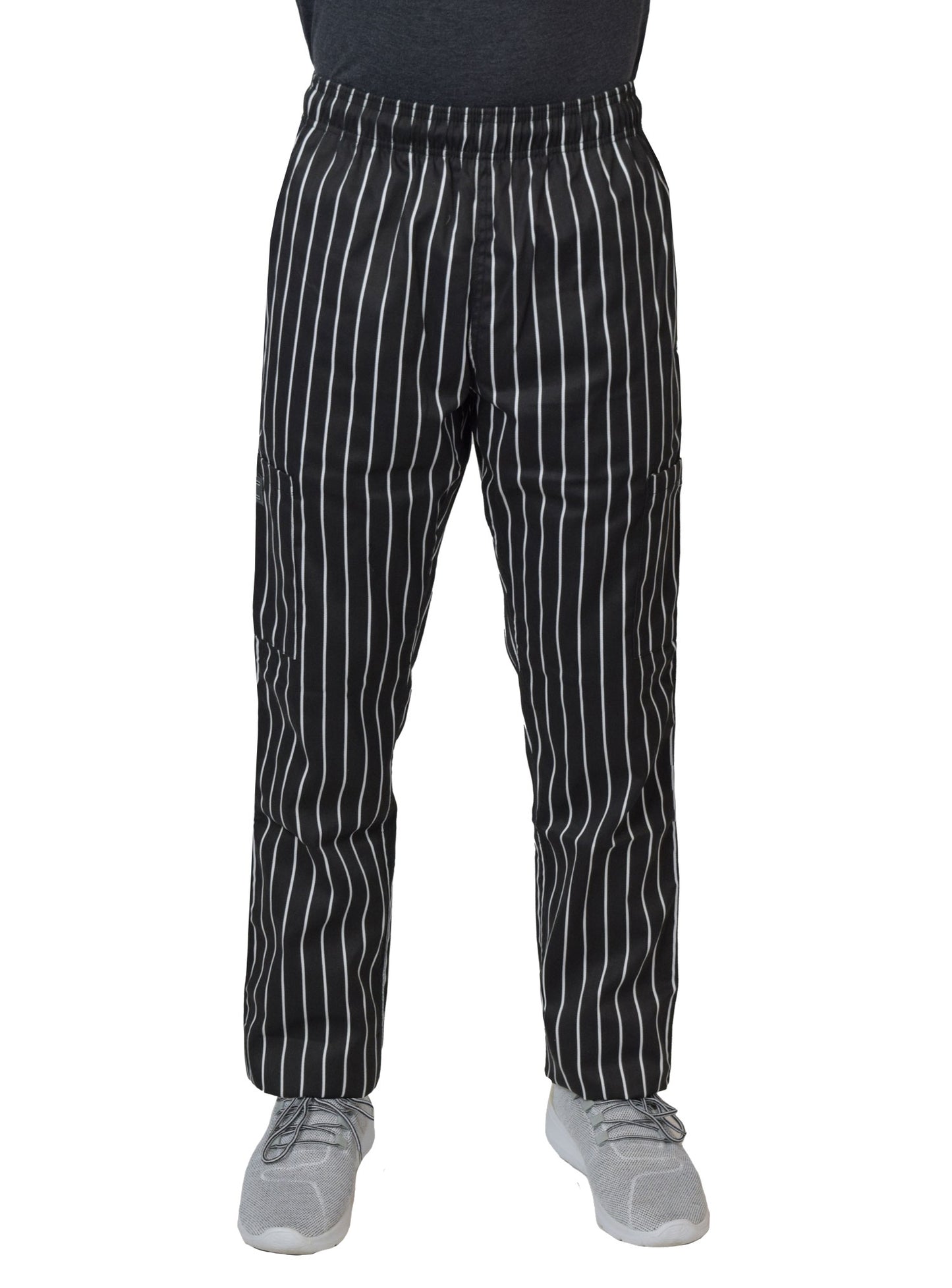 Unisex Modern Fit Chef Pants with Cargo Pockets, Elastic Waist, Core Colors