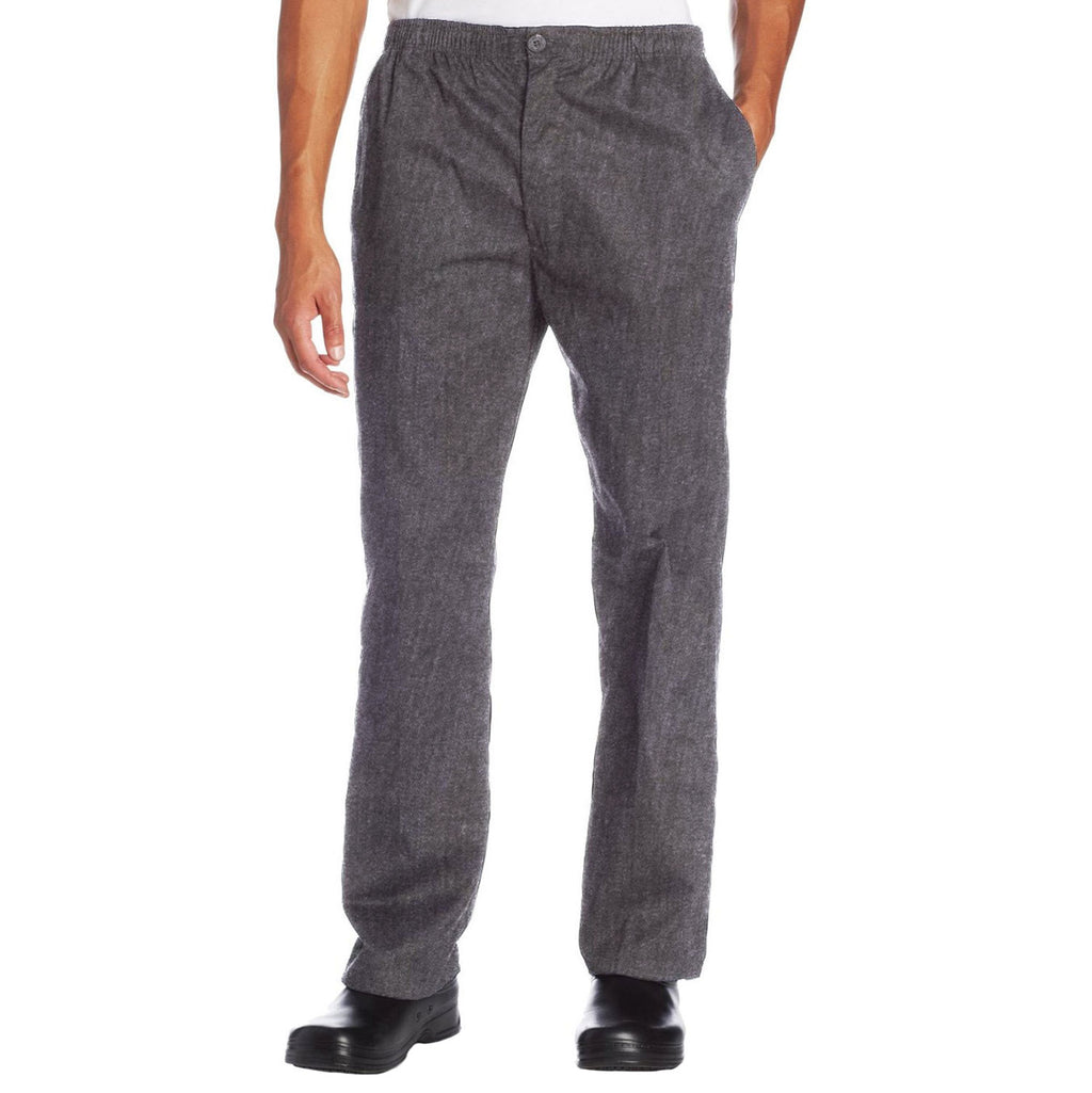 Modern Fit Trouser Chef Pant - Elastic Waist with Button and Zipper