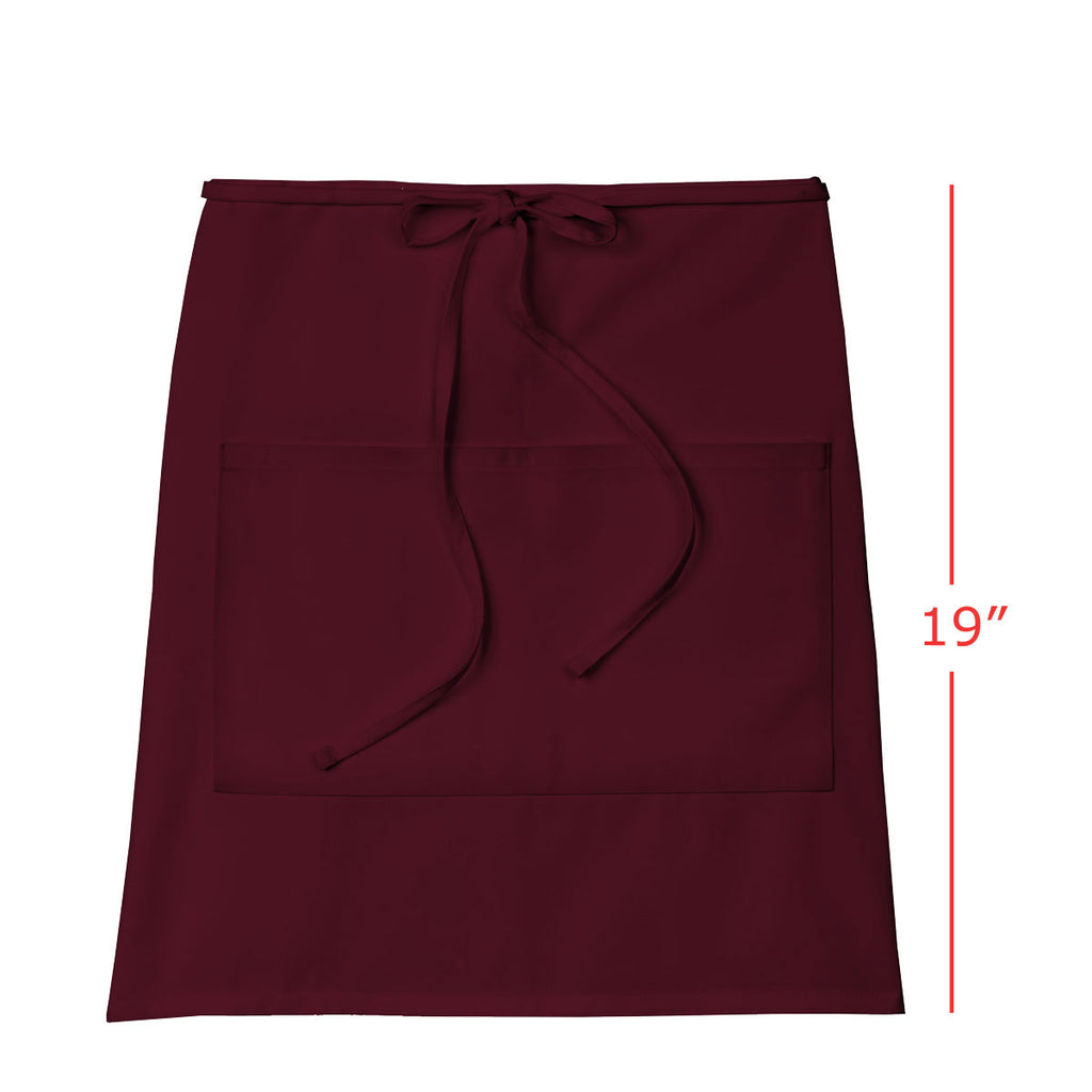 3-PACK Chef Half Waist Bistro Apron 19"
