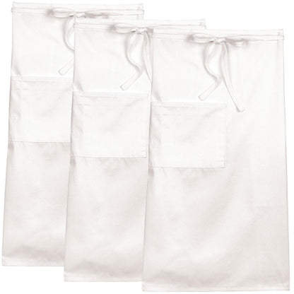 3-PACK Chef Full Bistro Apron One Pocket 33"