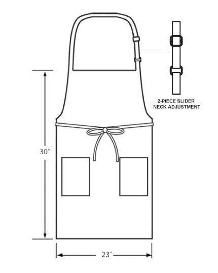 3-PACK Chef Code Adjustable Bib Apron 30" - Two Pockets