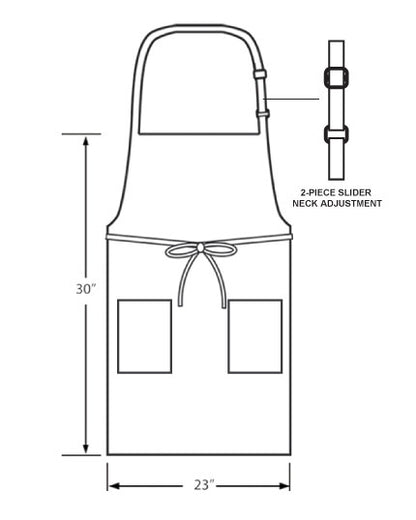 3-PACK Chef Code Adjustable Bib Apron 30" - Two Pockets