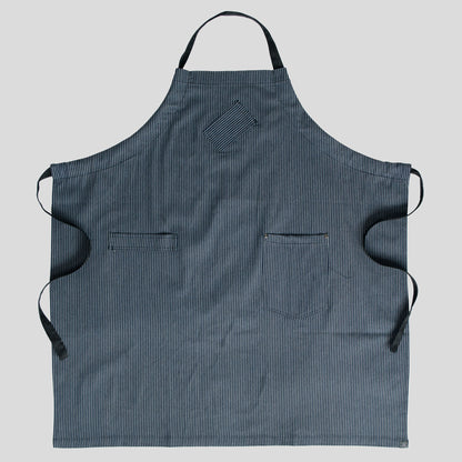 Chef Code 36" Denim Bib Apron with Adjustable Strap-BLUE