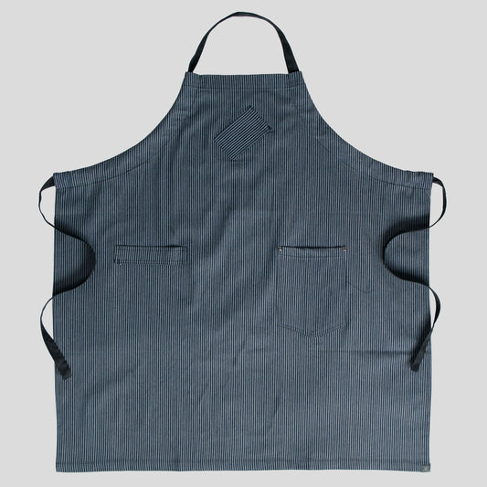 Chef Code 36" Denim Bib Apron with Adjustable Strap-BLUE