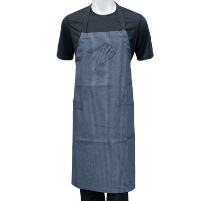 Chef Code 36" Denim Bib Apron with Adjustable Strap-BLUE