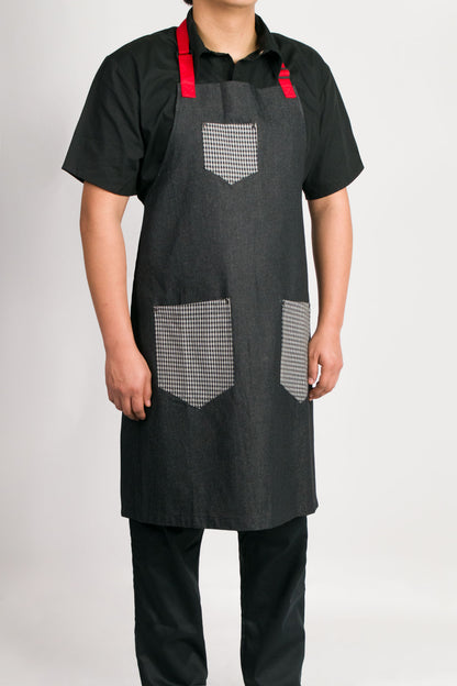 Chef Code 34" Long Denim Apron with Adjustable Neck