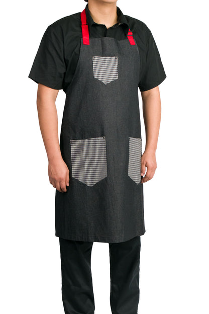 2-PACK Chef Code 34" Long Denim Apron with Adjustable Neck