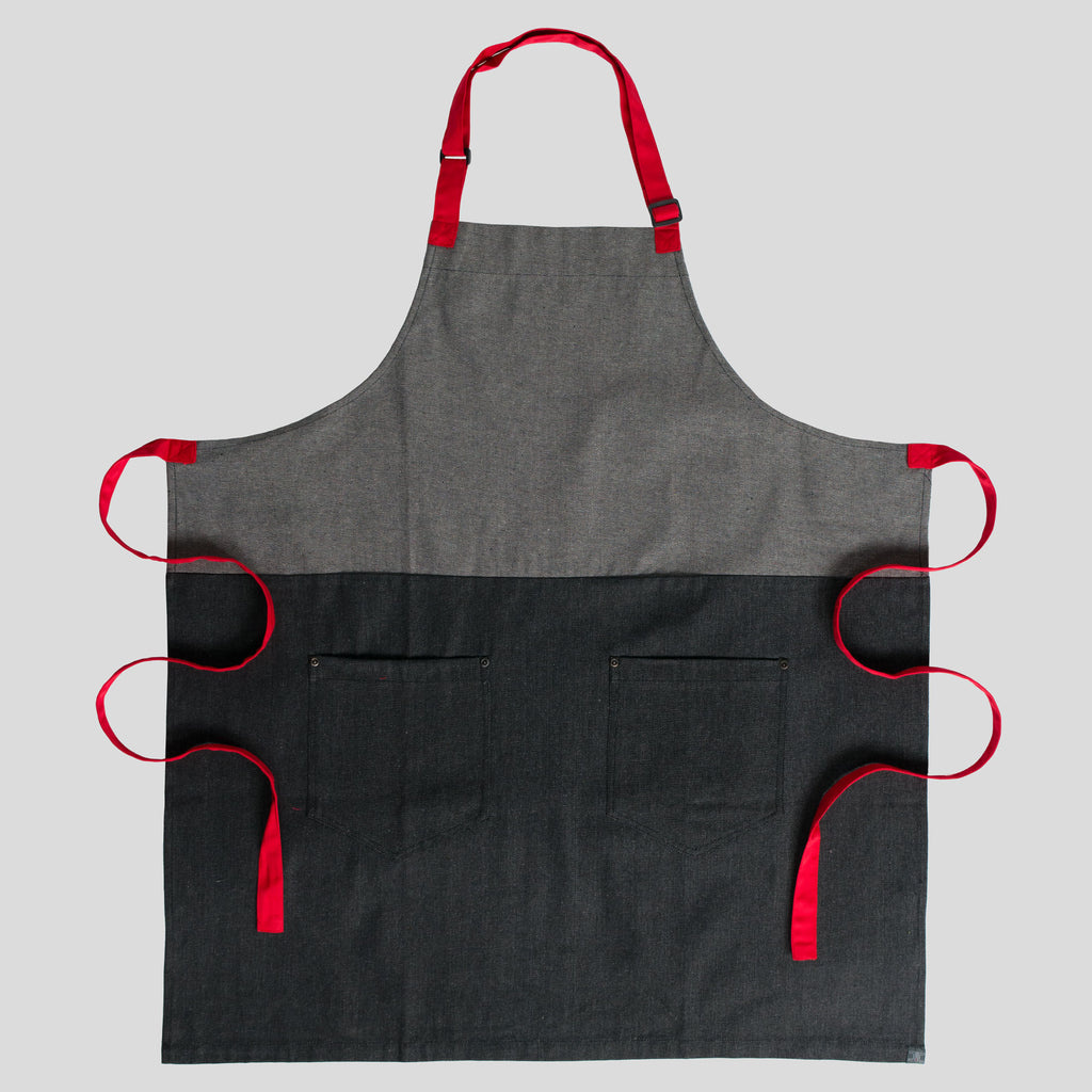 Chef Code 34" Denim Apron with 2-Pockets and Adjustable Neck