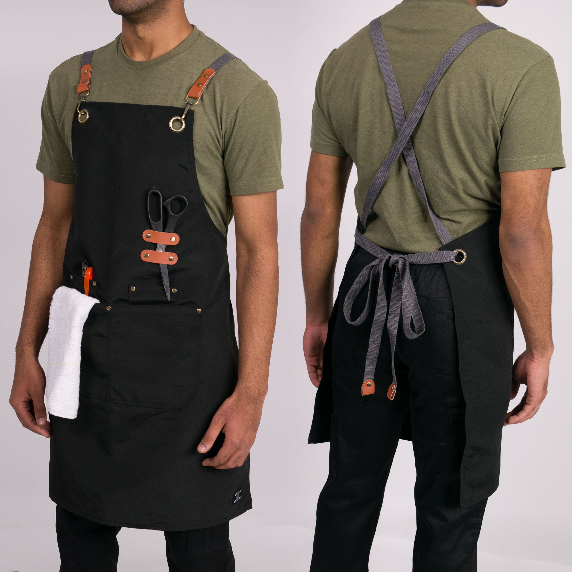 2-PACK CrossBack multi-purpose utility Apron with Adjustable Straps