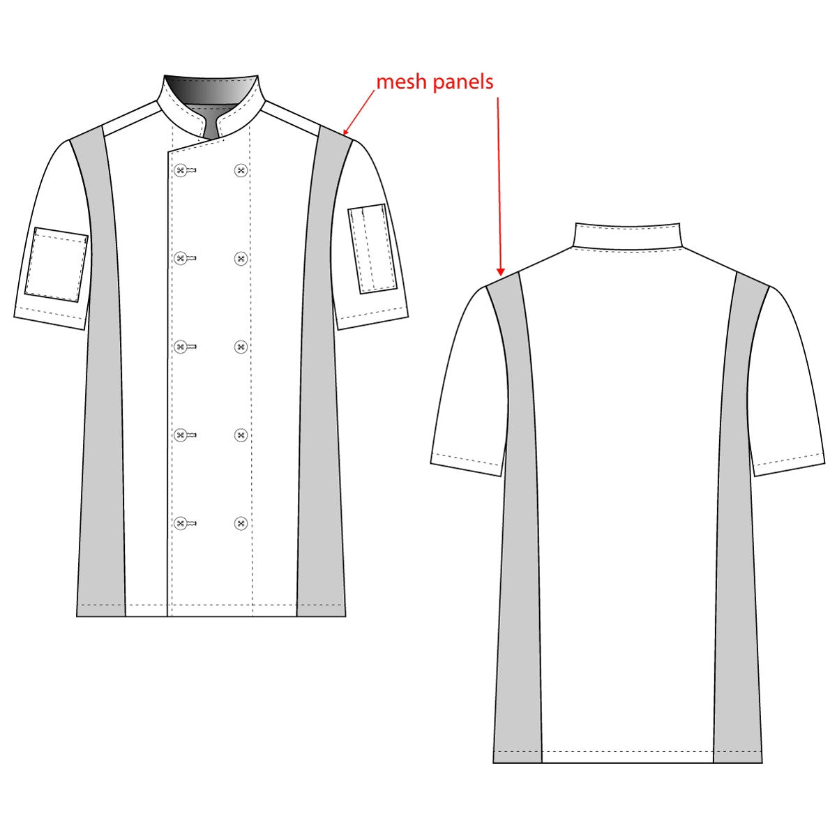 Cool Breeze Side Vent Chef Coat