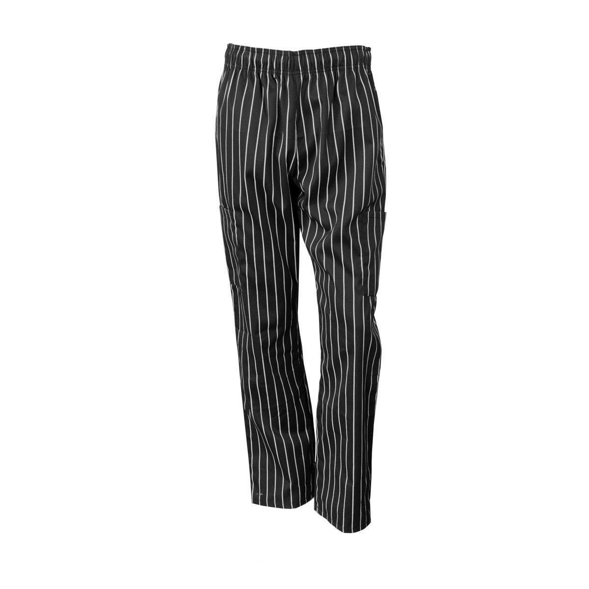 Unisex Modern Fit Chef Pants with Cargo Pockets, Elastic Waist, Core Colors